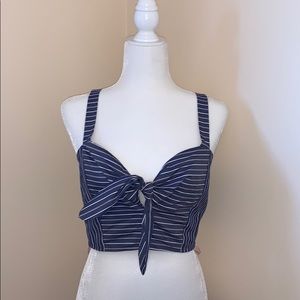Windsor striped cropped top